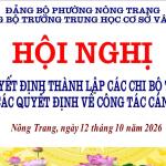 KHỞI ĐẦU MỚI- DẤU MỐC MỚI: ĐẢNG BỘ TRƯỜNG THCS VÂN CƠ CÔNG BỐ QUYẾT ĐỊNH THÀNH LẬP CÁC CHI BỘ TRỰC THUỘC VÀ CÁC QUYẾT ĐỊNH VỀ CÔNG TÁC CÁN BỘ!